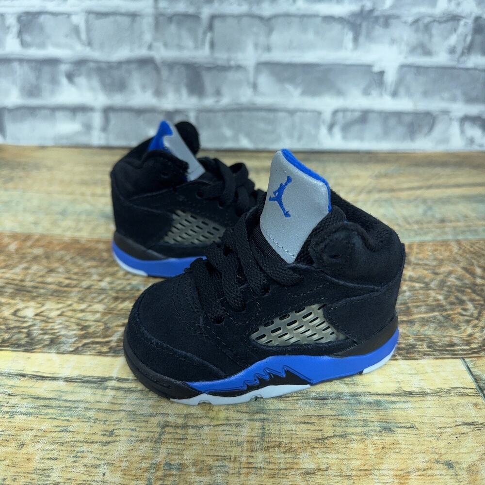 Nike Air Jordan 5 Retro TD Black Racer Blue 440890-004 Baby Toddler Size 2C New